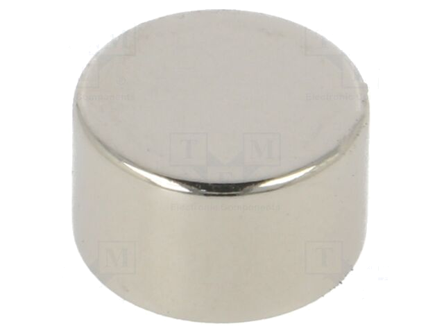 Magneet: vast; neodymium; 25N; Ø: 10mm; H: 6mm Magneet: vast; neodymium; 25N; Ø: 10mm; H: 6mm